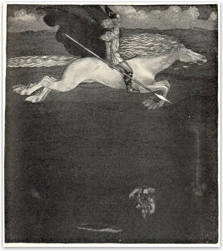 John Bauer Odin a Sleipnir