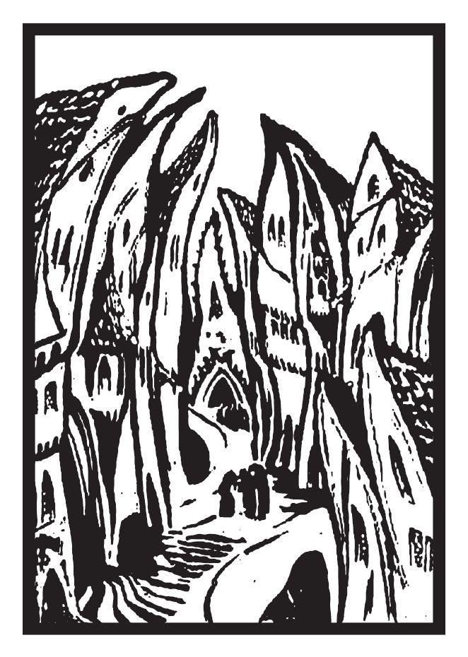 John Coulthart: Haus zur letzten Latern (ilustrace k CD Silence & Strength)