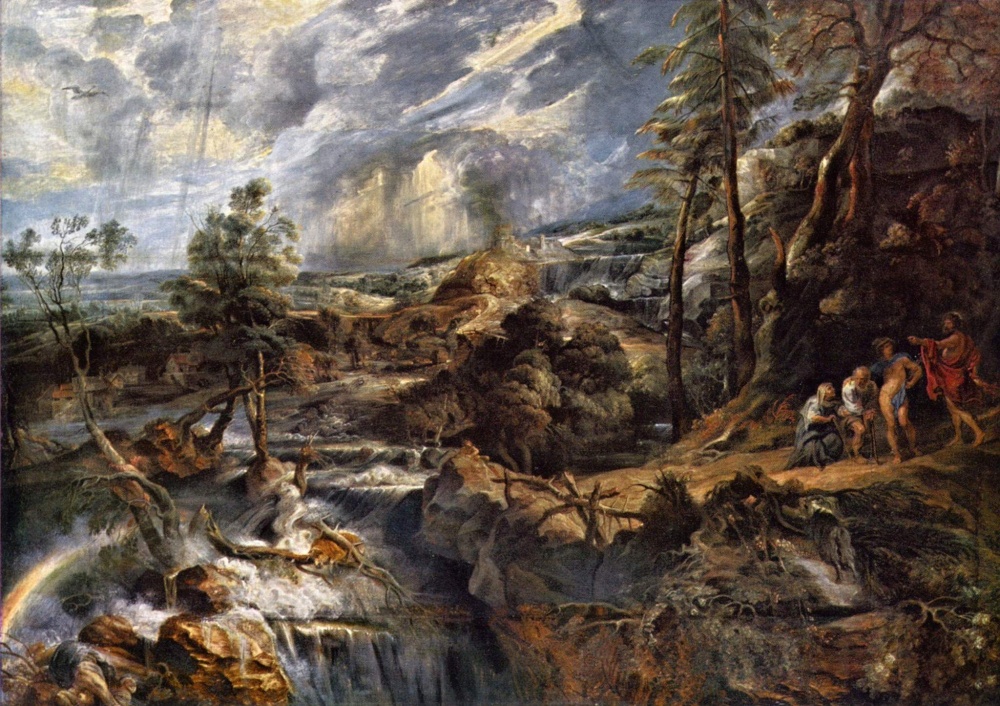 Peter Paul Rubens: Krajina s Diem, Hermem, Filémónem a Baucidou