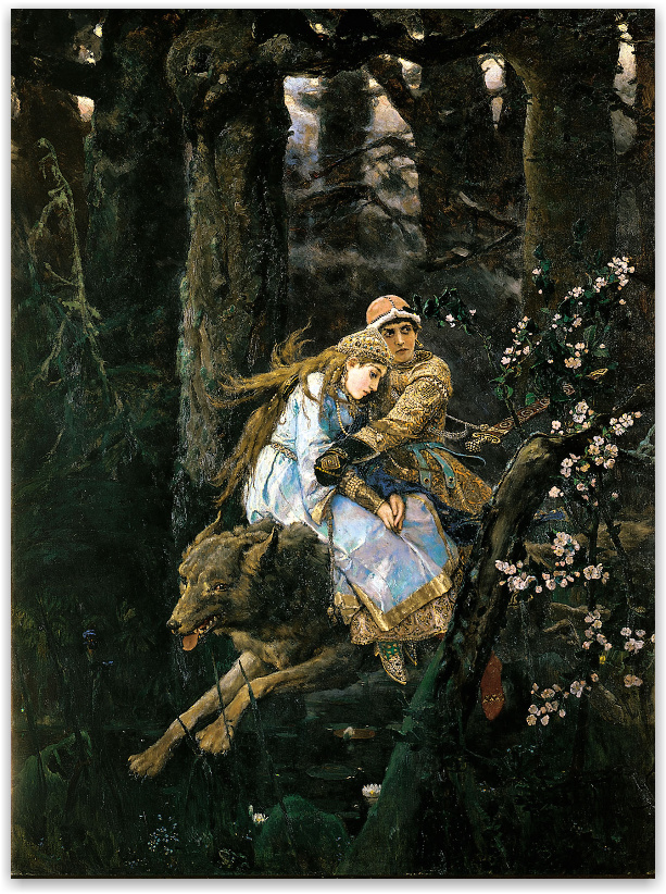 Иван царевич и серый волк автор картины